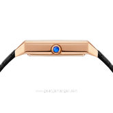 REGAN HARNEY SOLIS RH004-01 Black Rosegold Leather Strap